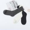 imageAmerican Trends Crew Socks for Women Casual Scrunch Retro Crew Socks Solid Color Stacked Tube Socks3pack Blackwhitegrey