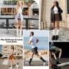 imageAmerican Trends Crew Socks for Women Casual Scrunch Retro Crew Socks Solid Color Stacked Tube Socks3pack Whitebeigecoffee