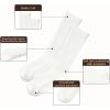 imageAmerican Trends Crew Socks for Women Casual Scrunch Retro Crew Socks Solid Color Stacked Tube Socks3pack Whitebeigecoffee