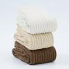 imageAmerican Trends Crew Socks for Women Casual Scrunch Retro Crew Socks Solid Color Stacked Tube Socks3pack Whitebeigecoffee