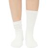 imageAmerican Trends Crew Socks for Women Casual Scrunch Retro Crew Socks Solid Color Stacked Tube Socks5pack1