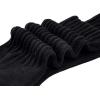 imageAmerican Trends Crew Socks for Women Casual Scrunch Retro Crew Socks Solid Color Stacked Tube SocksBlack