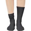 imageAmerican Trends Crew Socks for Women Casual Scrunch Retro Crew Socks Solid Color Stacked Tube SocksBlack
