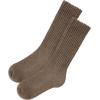 imageAmerican Trends Crew Socks for Women Casual Scrunch Retro Crew Socks Solid Color Stacked Tube SocksCoffee