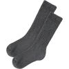 imageAmerican Trends Crew Socks for Women Casual Scrunch Retro Crew Socks Solid Color Stacked Tube SocksGrey