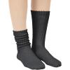 imageAmerican Trends Crew Socks for Women Casual Scrunch Retro Crew Socks Solid Color Stacked Tube SocksGrey