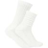 imageAmerican Trends Crew Socks for Women Casual Scrunch Retro Crew Socks Solid Color Stacked Tube SocksWhite