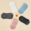 imageAmerican Trends Pilates Socks with Grips for Women Yoga Socks Barre Socks Non Slip Socks3 Pairslight Blue Pink Light Purple