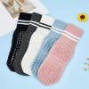 imageAmerican Trends Pilates Socks with Grips for Women Yoga Socks Barre Socks Non Slip Socks4 Pairsblack White Grey Light Blue