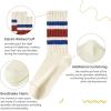 imageAmerican Trends Womens Striped Socks Retro Crew Socks Women Slouchy Athletic Calf Tube Socks2packblue Red Stripe