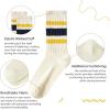 imageAmerican Trends Womens Striped Socks Retro Crew Socks Women Slouchy Athletic Calf Tube Socks2packyellow Black Stripe