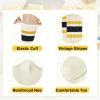 imageAmerican Trends Womens Striped Socks Retro Crew Socks Women Slouchy Athletic Calf Tube Socks2packyellow Black Stripe