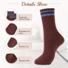 imageAmerican Trends Womens Striped Socks Retro Crew Socks Women Slouchy Athletic Calf Tube Socks4pack1