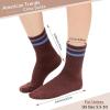 imageAmerican Trends Womens Striped Socks Retro Crew Socks Women Slouchy Athletic Calf Tube Socks4pack1