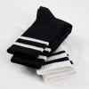 imageAmerican Trends Womens Striped Socks Retro Crew Socks Women Slouchy Athletic Calf Tube Socks5pack 4black1white