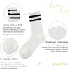 imageAmerican Trends Womens Striped Socks Retro Crew Socks Women Slouchy Athletic Calf Tube Socks5pack 4black1white