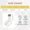 imageAmerican Trends Womens Striped Socks Retro Crew Socks Women Slouchy Athletic Calf Tube Socks5pack 4black1white