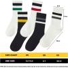 imageAmerican Trends Womens Striped Socks Retro Crew Socks Women Slouchy Athletic Calf Tube Socks5pack3white2black