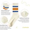 imageAmerican Trends Womens Striped Socks Retro Crew Socks Women Slouchy Athletic Calf Tube Socks6pack1