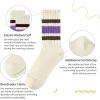 imageAmerican Trends Womens Striped Socks Retro Crew Socks Women Slouchy Athletic Calf Tube Socks6pack2