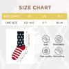 imageAmerican Trends Womens Striped Socks Retro Crew Socks Women Slouchy Athletic Calf Tube SocksAmerican Flag 2pack