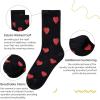 imageAmerican Trends Womens Striped Socks Retro Crew Socks Women Slouchy Athletic Calf Tube SocksHeart 2pack