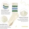 imageAmerican Trends Womens Striped Socks Retro Crew Socks Women Slouchy Athletic Calf Tube SocksMulticolor42