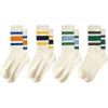 imageAmerican Trends Womens Striped Socks Retro Crew Socks Women Slouchy Athletic Calf Tube SocksMulticolor42