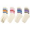 imageAmerican Trends Womens Striped Socks Retro Crew Socks Women Slouchy Athletic Calf Tube SocksMulticolor43
