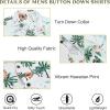 imageHawaiian Shirt for Men Button Down Short Sleeve Casual Beach Shirt Summer Wear Stylish Tropical Print Shirts1 A01 White With Palm Trees
