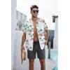 imageHawaiian Shirt for Men Button Down Short Sleeve Casual Beach Shirt Summer Wear Stylish Tropical Print Shirts1 A01 White With Palm Trees