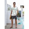 imageHawaiian Shirt for Men Button Down Short Sleeve Casual Beach Shirt Summer Wear Stylish Tropical Print Shirts1 A01 White With Palm Trees