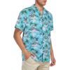 imageHawaiian Shirt for Men Button Down Short Sleeve Casual Beach Shirt Summer Wear Stylish Tropical Print Shirts1 Blue With Flamingo