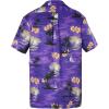 imageHawaiian Shirt for Men Button Down Short Sleeve Casual Beach Shirt Summer Wear Stylish Tropical Print Shirts1 Palm Trees Purple