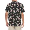 imageHawaiian Shirt for Men Button Down Short Sleeve Casual Beach Shirt Summer Wear Stylish Tropical Print Shirts1 Pineapple Flower