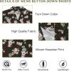 imageHawaiian Shirt for Men Button Down Short Sleeve Casual Beach Shirt Summer Wear Stylish Tropical Print Shirts1 Pineapple Flower