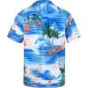 imageHawaiian Shirt for Men Button Down Short Sleeve Casual Beach Shirt Summer Wear Stylish Tropical Print Shirts2 Blue Island