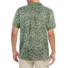 imageHawaiian Shirt for Men Button Down Short Sleeve Casual Beach Shirt Summer Wear Stylish Tropical Print Shirts2 Green Leaf