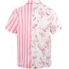 imageHawaiian Shirt for Men Button Down Short Sleeve Casual Beach Shirt Summer Wear Stylish Tropical Print Shirts2 Pink Flamingo