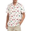 imageHawaiian Shirt for Men Button Down Short Sleeve Casual Beach Shirt Summer Wear Stylish Tropical Print Shirts3 Cinco De Mayo
