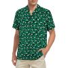 imageHawaiian Shirt for Men Button Down Short Sleeve Casual Beach Shirt Summer Wear Stylish Tropical Print Shirts3 Clover