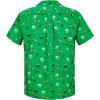 imageHawaiian Shirt for Men Button Down Short Sleeve Casual Beach Shirt Summer Wear Stylish Tropical Print Shirts3 Green Beer