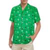 imageHawaiian Shirt for Men Button Down Short Sleeve Casual Beach Shirt Summer Wear Stylish Tropical Print Shirts3 Green Beer