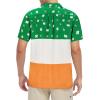 imageHawaiian Shirt for Men Button Down Short Sleeve Casual Beach Shirt Summer Wear Stylish Tropical Print Shirts3 Irish Flag
