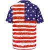 imageHawaiian Shirt for Men Button Down Short Sleeve Casual Beach Shirt Summer Wear Stylish Tropical Print Shirts4 American Flag