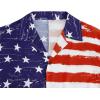 imageHawaiian Shirt for Men Button Down Short Sleeve Casual Beach Shirt Summer Wear Stylish Tropical Print Shirts4 American Flag