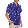 imageHawaiian Shirt for Men Button Down Short Sleeve Casual Beach Shirt Summer Wear Stylish Tropical Print Shirts4 Firework Tube
