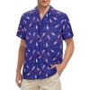 imageHawaiian Shirt for Men Button Down Short Sleeve Casual Beach Shirt Summer Wear Stylish Tropical Print Shirts4 Firework Tube