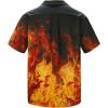 imageHawaiian Shirt for Men Button Down Short Sleeve Casual Beach Shirt Summer Wear Stylish Tropical Print Shirts5 Flame
