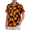 imageHawaiian Shirt for Men Button Down Short Sleeve Casual Beach Shirt Summer Wear Stylish Tropical Print Shirts5 Pumpkin Black